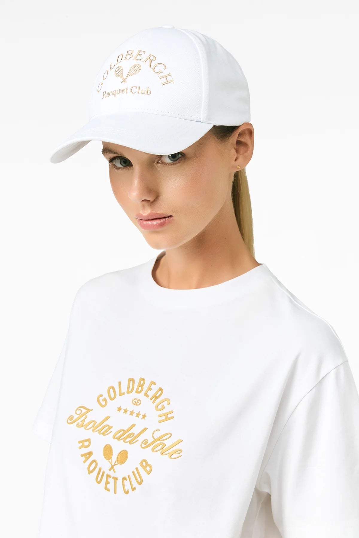 Biała czapka z daszkiem BELLINA baseball cap