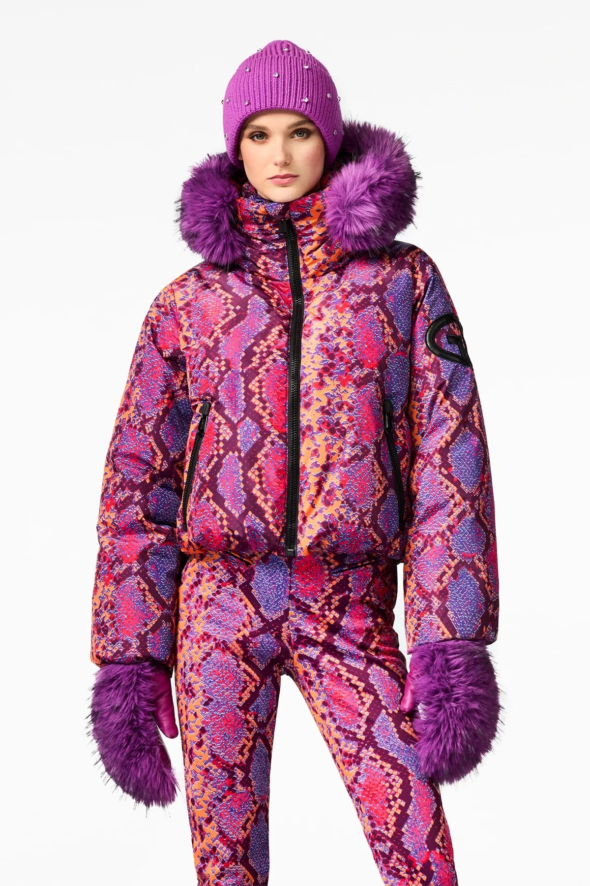 Kurtka narciarska z futrem LUCINDA ski jacket FAUX BORDER