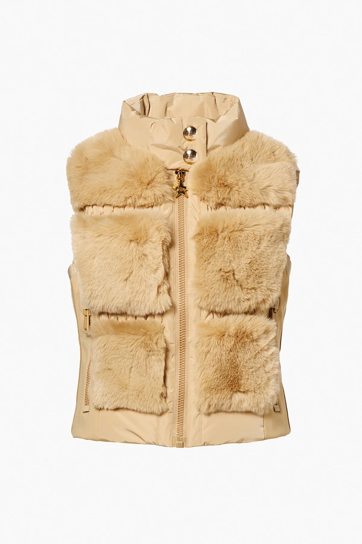 Beżowa kamizelka CHIC bodywarmer FAUX