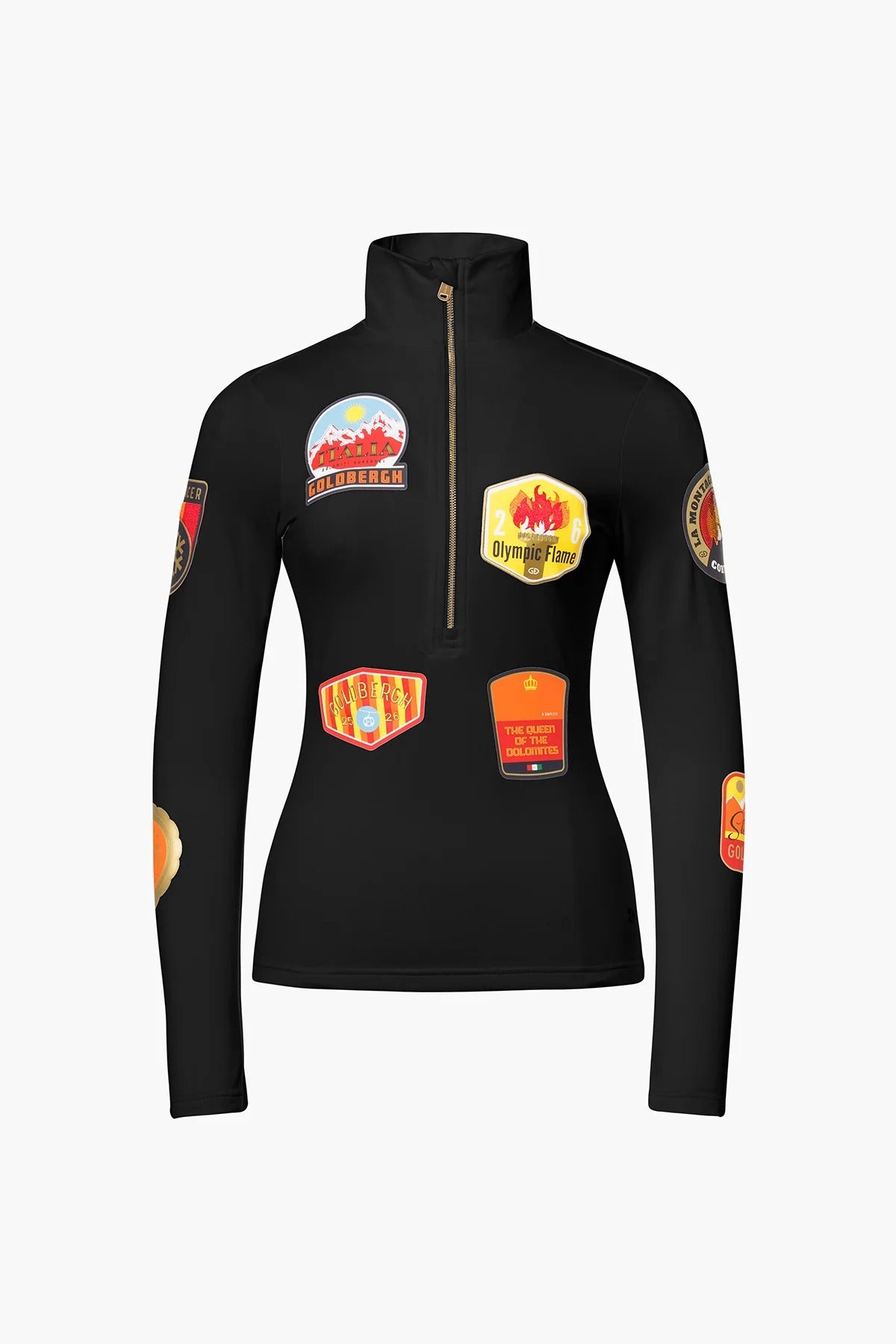 Bluza damska z naszywkami ROMA czarna