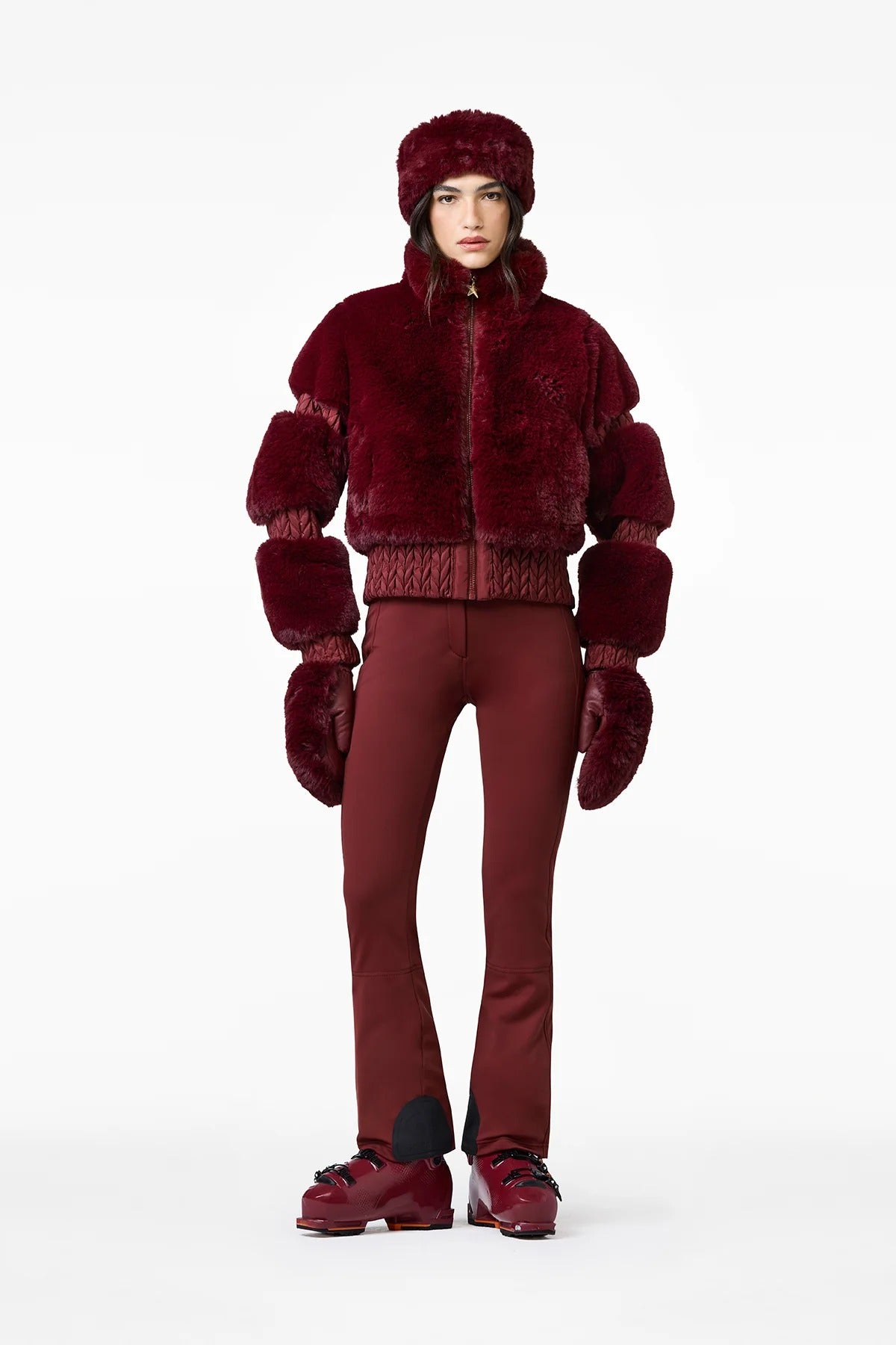Bordowa kurtka FURRY ski jacket