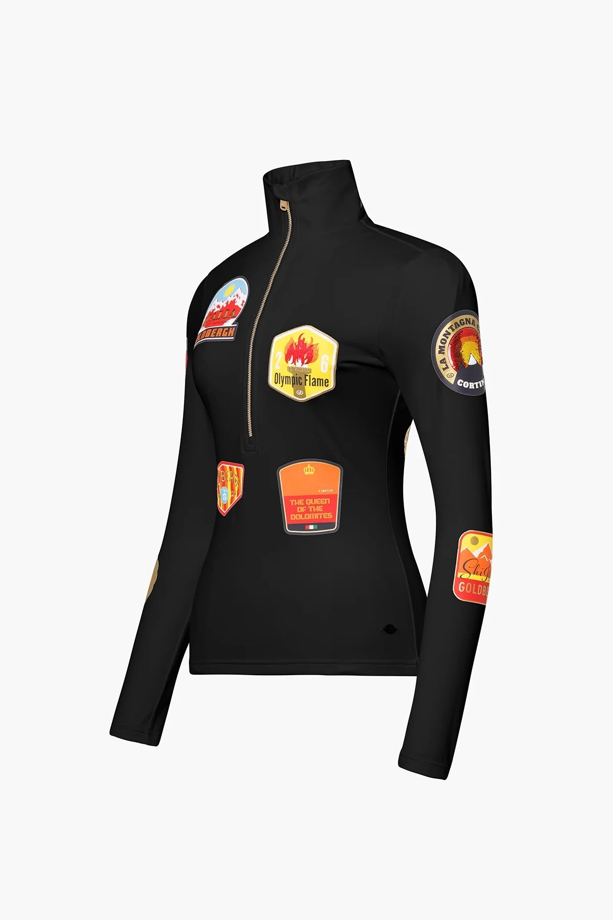 Bluza damska z naszywkami ROMA czarna