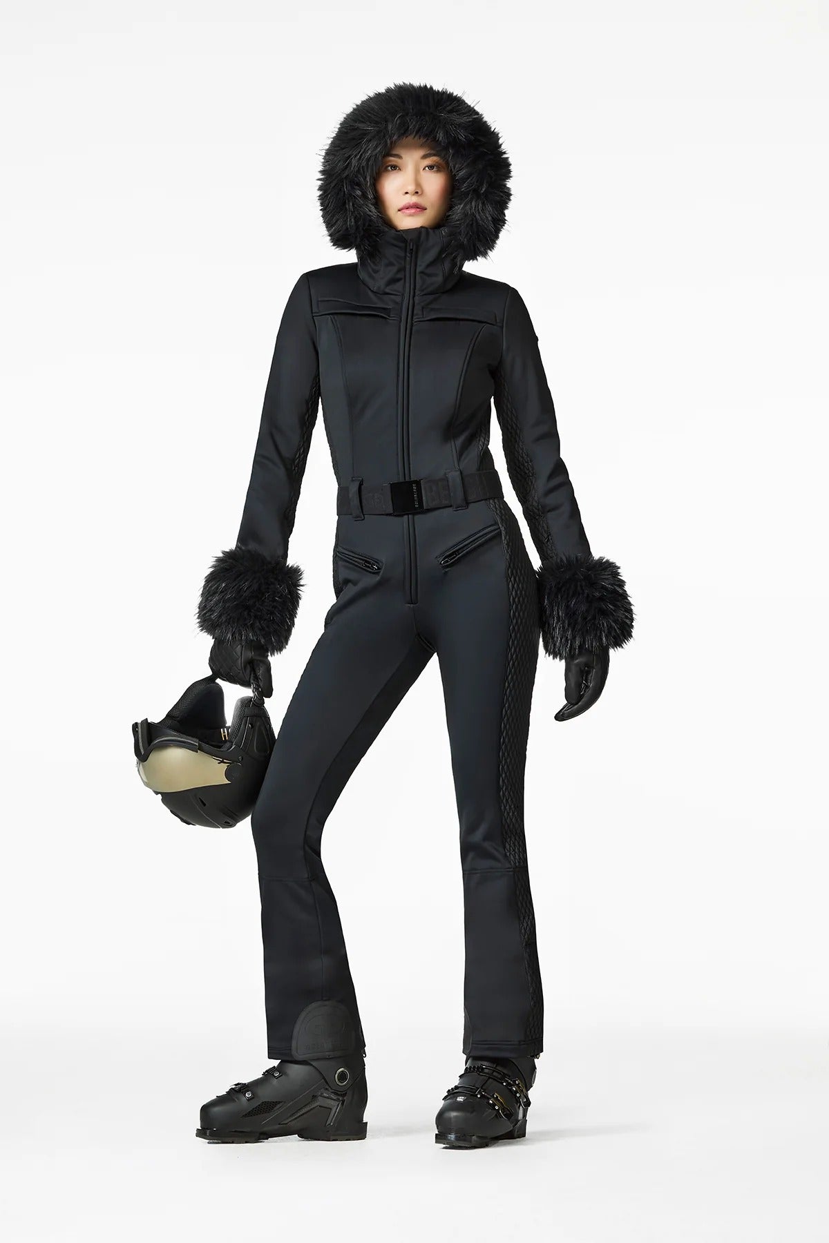 Kombinezon narciarski z futrem ANGELE ski suit FAUX BORDER