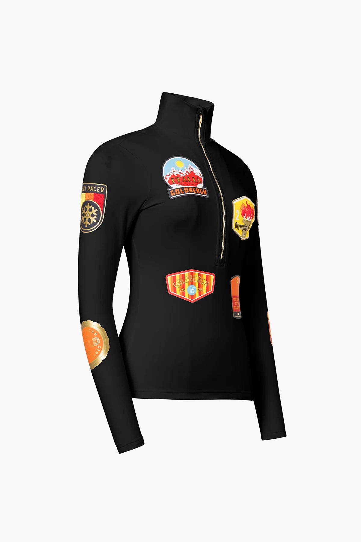 Bluza damska z naszywkami ROMA czarna
