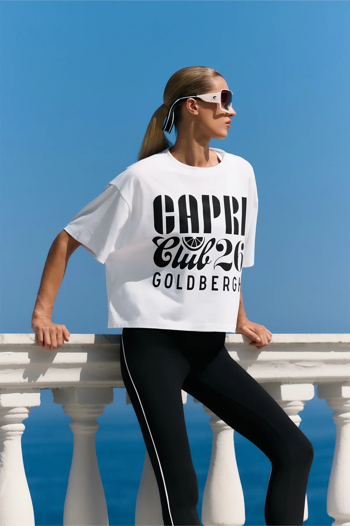 Biały T-shirt LUMEA short sleeve top