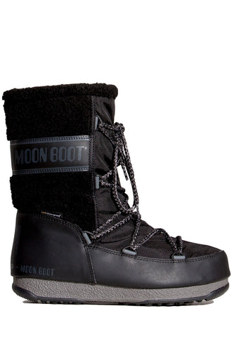 MOON BOOT MONACO WOOL MID WP BLACK