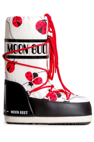ŚNIEGOWCE MOON BOOT JR GIRL LADYBUG BLACK/WHITE/RE