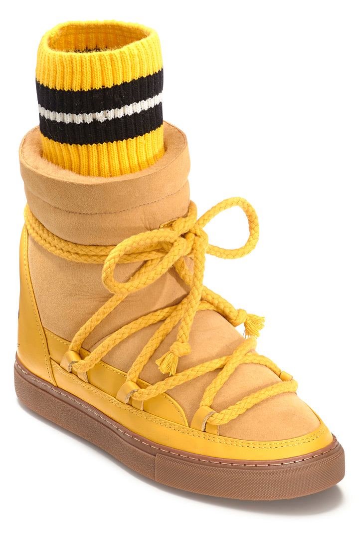 Załaduj zdjęcie do przeglądarki galerii, Buty Sneaker Inuikii Wedge Sock Yellow (na koturnie)