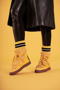 Buty Sneaker Inuikii Wedge Sock Yellow (na koturnie)