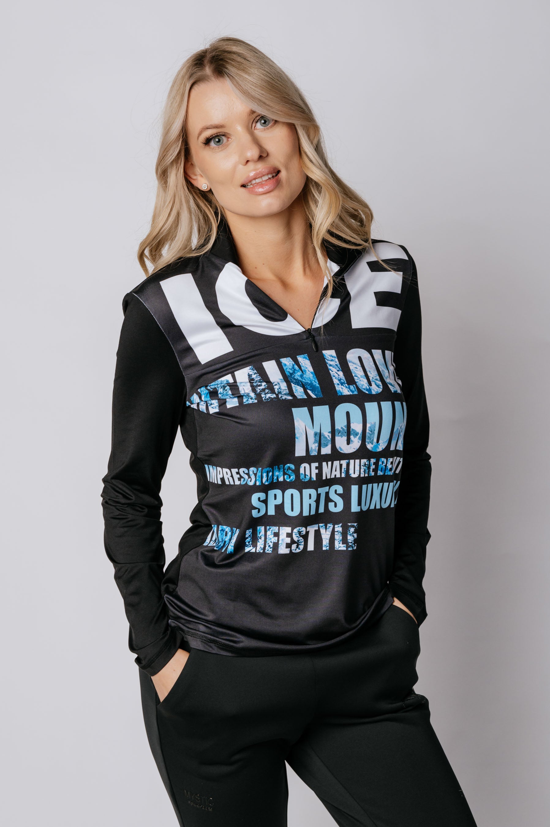 Women's Half Zip Impure Blouse